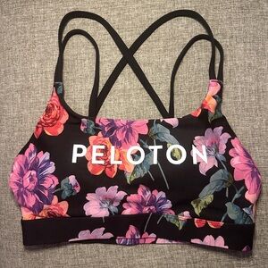 Like New Peloton Floral Cadent Strappy Bra